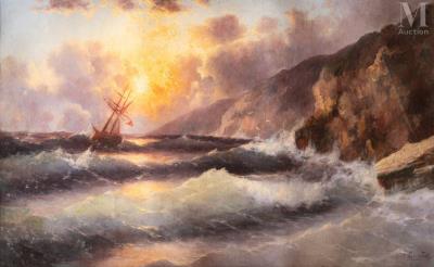 Sailboat at dusk