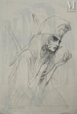 Dracula, pencil study