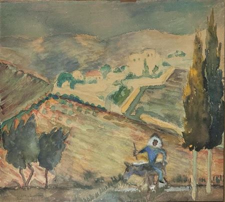 Figure in landscape
