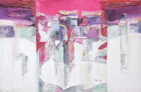 The Gold Between Horizontal Fields of Pink and White, 2001