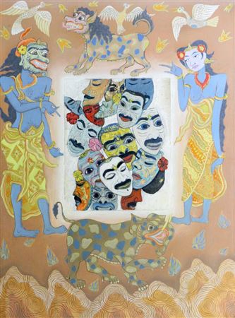 Masked Faces, II (Wajah-wajah Topeng, II), 1995