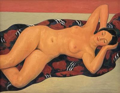 Reclining nude woman by Fernand Gommaerts - Auction record, sale price, and art valuation. Compare with similar artists and explore comparable artworks.