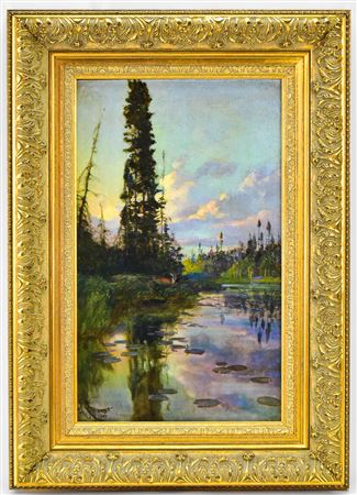 SIERRA STREAM AT SUNSET