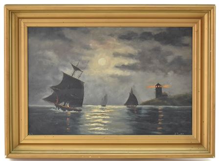 'NANTUCKET NOCTURNAL BAY SCENE'