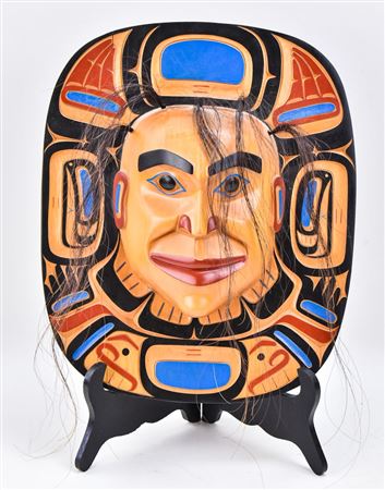 "PORTRAIT-WOMAN MOON" CARVED MASK