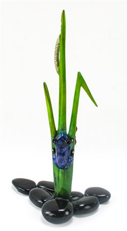 "SPROUT" BRONZE FROG SCULPTURE