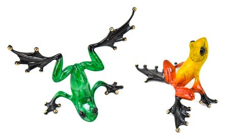 "FOREST" & "EMBER" BRONZE FROG SCULPTURES