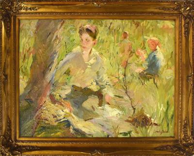 Picknick by Guido Frick - Auction record, sale price, and art valuation. Compare with similar artists and explore comparable artworks.