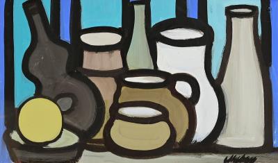 Still Life with Jugs and Guitar