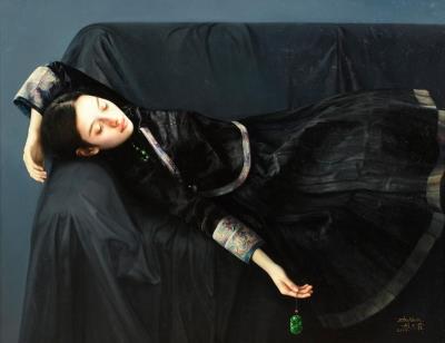 Sample artwork by Zhao Kailin (Born 1961), known for figure and portrait painter - View similar artists and auction records