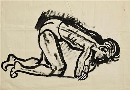 Christ Falls (Preparatory Design for Stations of the Cross)