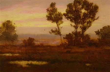 Sunset over a landscape