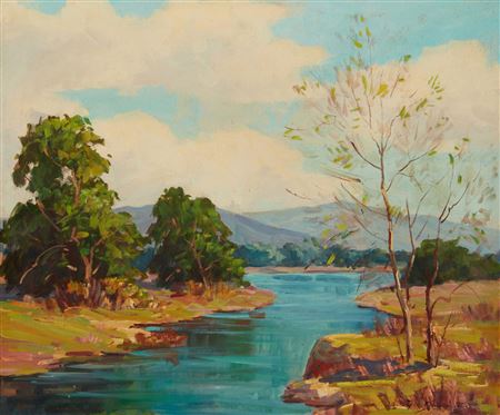 "Meandering Stream in Spring"
