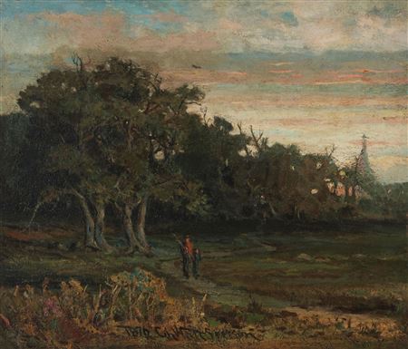 "Father and Son on a Forest Path," 1876
