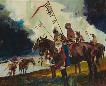 Native Americans on horseback
