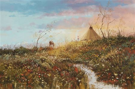 "Native American Encampment," 1990