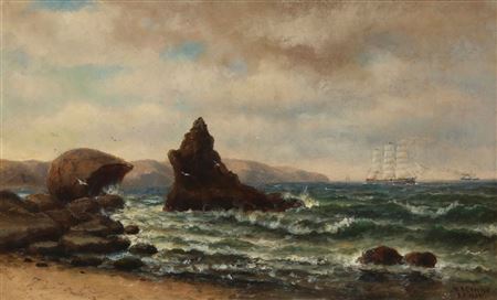 Seascape with ships in the distance, San Francisco, 1882
