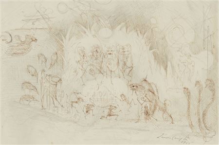 Sketch for "Mundo Mágico de los Mayas," 1963/1965
