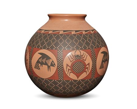 A Mata Ortiz polychrome pottery jar