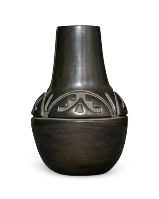 Blackware pottery vase
