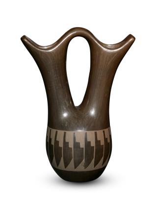 Blackware Pottery Wedding Vase