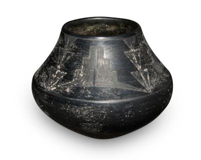 Blackware pottery jar