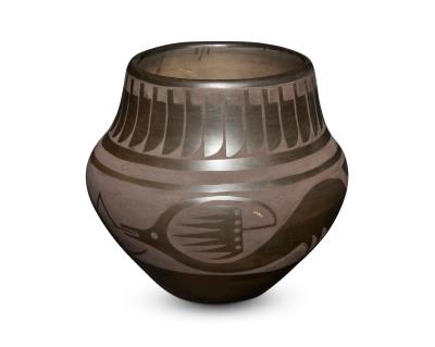 Blackware pottery jar