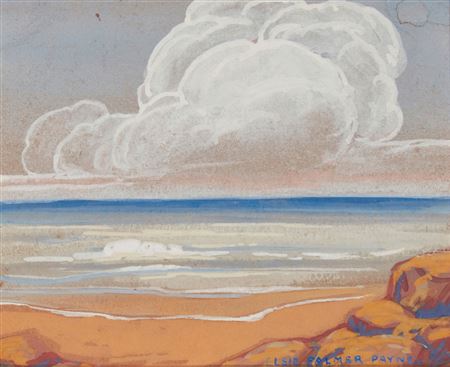 Seascape with rolling clouds
