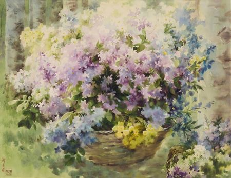 "Wild Flowers Beside Forest"