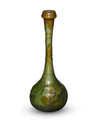 A fire-polished cameo glass vase parlant, circa 1900
