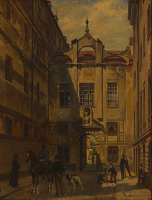 M¸nchen scene, possibly Wilhelmsbogen