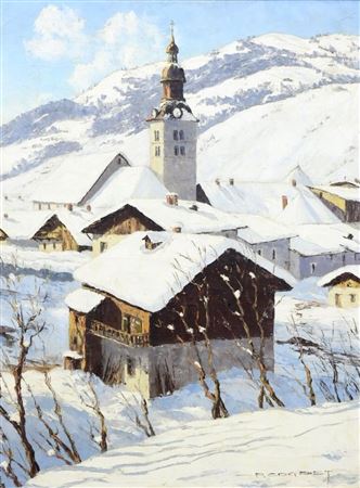 Snowy landscape - Megève.