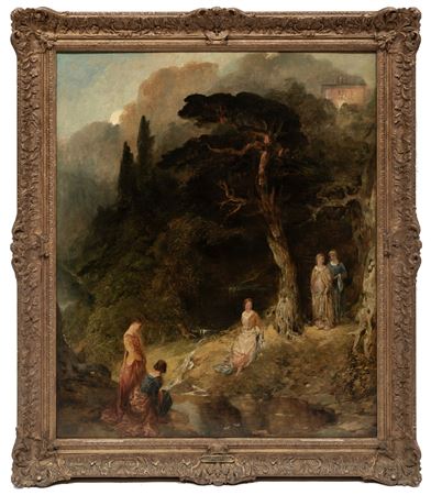 Bathers by Stream