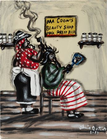 "Ma Coon's Beauty Shop", "Mother & Child", "Cleaning Day" and "Quit Hanging"