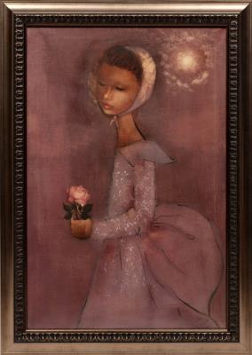 Young Girl with Rose