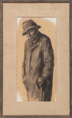 Man in Overcoat/Study of Old Man