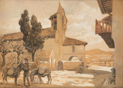 Sample artwork by Georges Conrad (1874 - 1936), known for book and postcard illustration, teaching - View similar artists and auction records