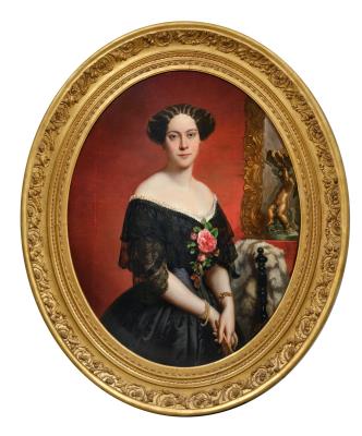 Portrait of the Countess de la Villestreux (1828-?), née Jacqueline Rengers de Warmenhuysen, in her wedding year