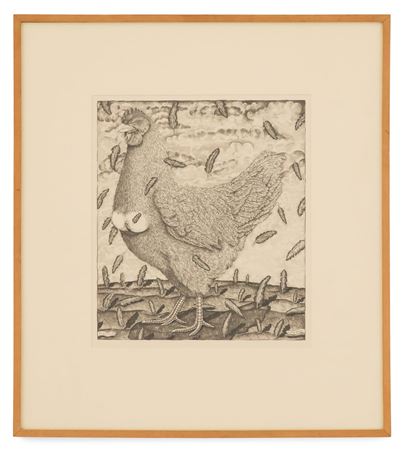 "Double-Breasted Hen" by George Febres - Auction record, sale price, and art valuation. Compare with similar artists and explore comparable artworks.