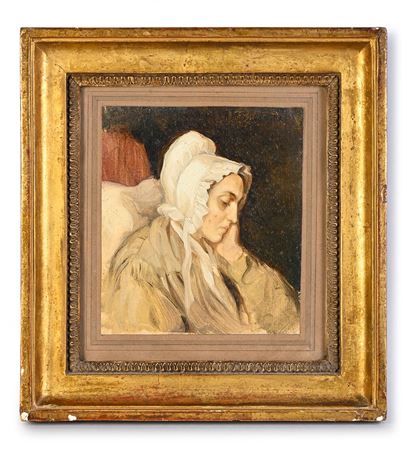 Portrait of a woman in profile