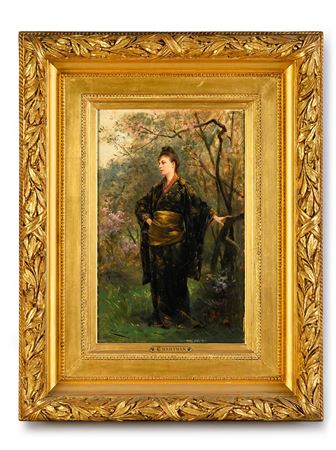 Young Woman in a Japanese Landscape