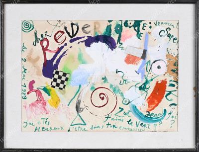 Abstract scene by Jean Edelmann - Auction record, sale price, and art valuation. Compare with similar artists and explore comparable artworks.