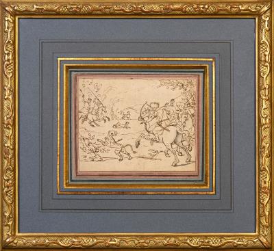 Ottoman riders hunting cheetahs