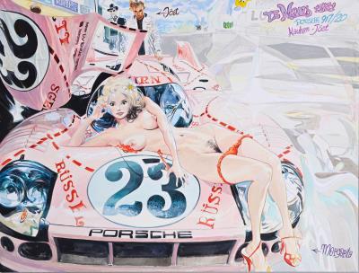 Margarita and the Porsche by Denis Sire - Auction record, sale price, and art valuation. Compare with similar artists and explore comparable artworks.