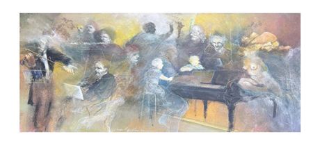 Orchestra by Oscar Zanartu - Auction record, sale price, and art valuation. Compare with similar artists and explore comparable artworks.