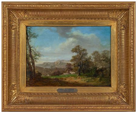 Farm in a mountainous landscape