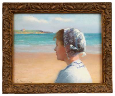 Young Breton Girl by the Sea
