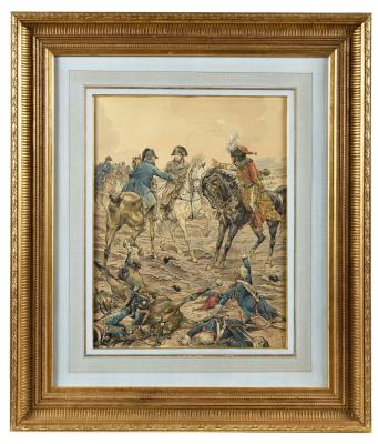 Napoleon, Murat and the Chasseurs à Cheval de la Garde at Austerlitz.