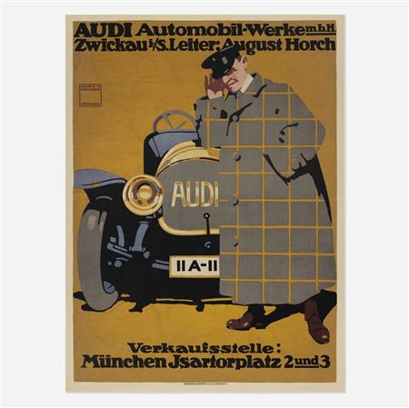 Audi by Ludwig Hohlwein - Auction record, sale price, and art valuation. Compare with similar artists and explore comparable artworks.
