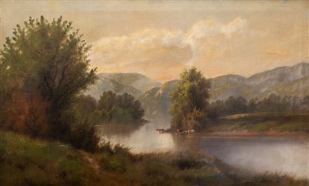 River View with Cows, 1890